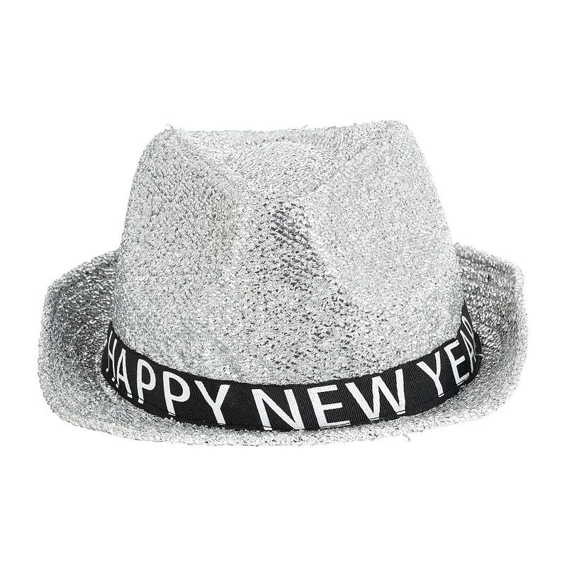 Foto van Hoed happy new year - zilver - maat 60