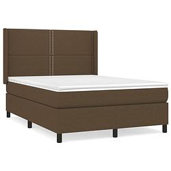 Foto van The living store boxspringbed - bedframe 193x147x118/128 - matras 140x190x20 - topmatras 140x190x5