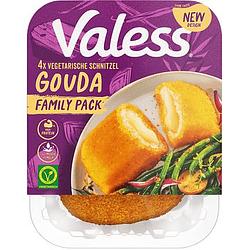 Foto van Valess vegetarisch schnitzel milner gouda valuepack 4 stuks 360g bij jumbo