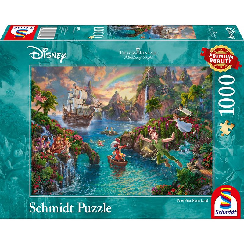 Foto van 999 games puzzel disney peter pan 37,5 cm karton 1000 stukjes