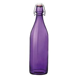 Foto van Paarse giara flessen met beugeldop 30 cm van 1 liter - decoratieve flessen