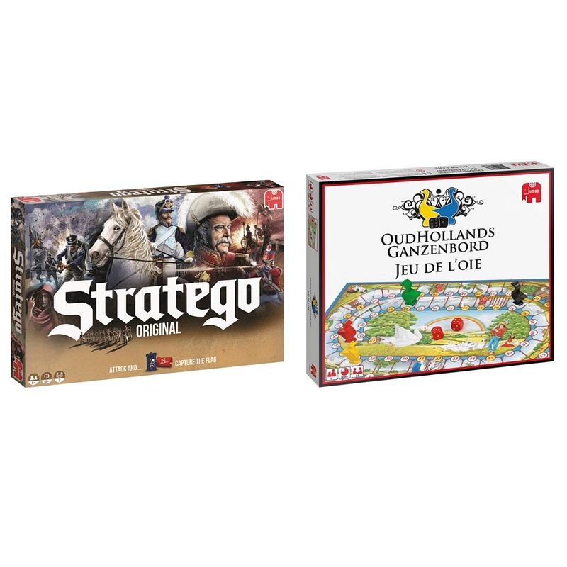 Foto van Spellenbundel - 2 stuks - stratego & ganzenbord