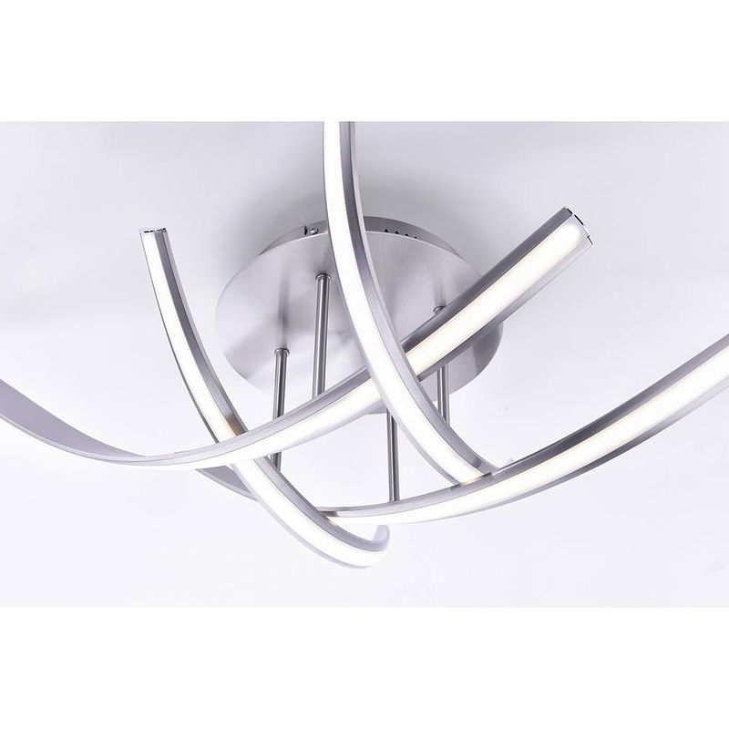 Foto van Paul neuhaus 6474-55 linda led-plafondlamp 28 w rvs (geborsteld)