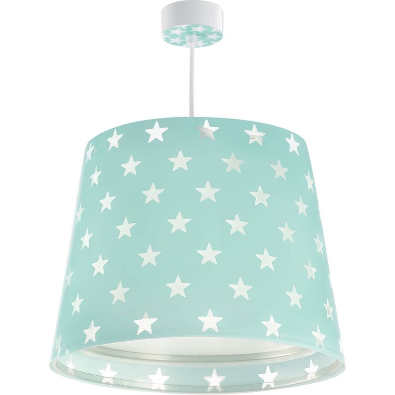 Foto van Dalber hanglamp stars glow in the dark 33 cm turquoise