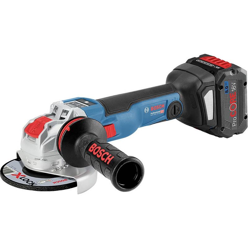 Foto van Bosch professional gwx 18v-10 sc 06017b0402 haakse accuslijper 125 mm brushless 18 v