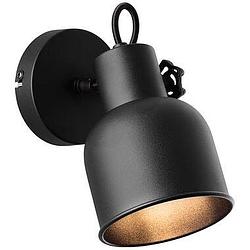 Foto van Brilliant wandlamp rolet - zwart - 18,5x11,5x16 cm - leen bakker