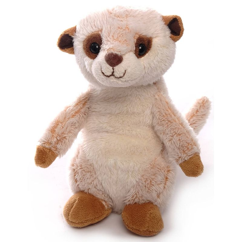 Foto van Inware pluche stokstaartje knuffeldier - beige - staand - 16 cm - knuffeldier