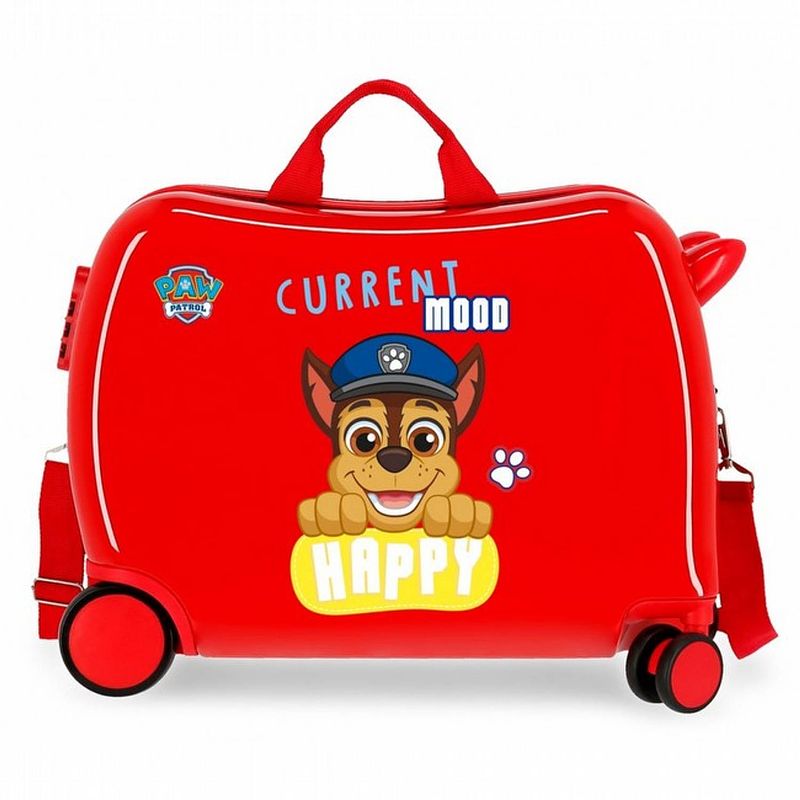 Foto van Paw patrol abs kinderkoffer rol zit 4 w rood