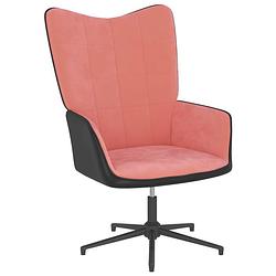 Foto van Vidaxl relaxstoel fluweel en pvc roze