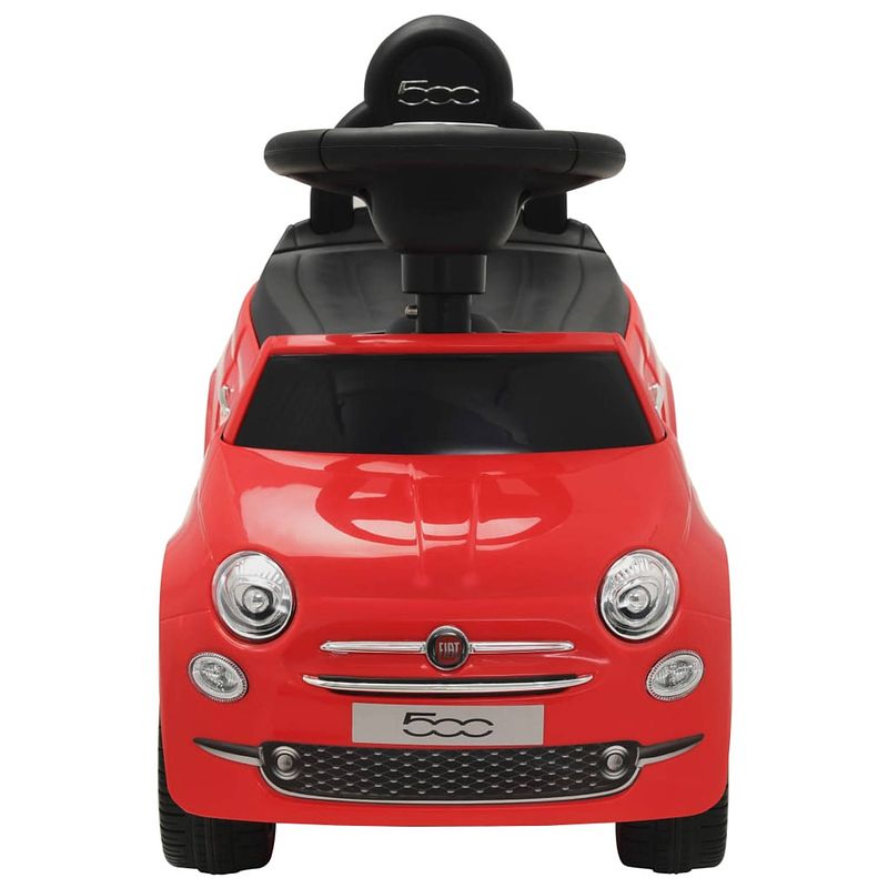 Foto van The living store fiat 500 loopauto - rood - kunststof - 60 x 28 x 38 cm - 25 kg draagvermogen