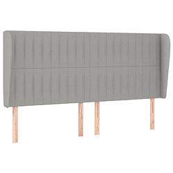 Foto van The living store hoofdbord classic - lichtgrijs - 183 x 23 x 118/128 cm