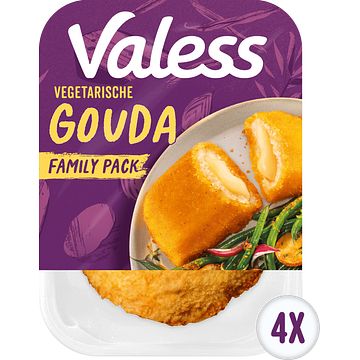 Foto van Valess vegetarisch schnitzel milner gouda valuepack 4 stuks 360g bij jumbo