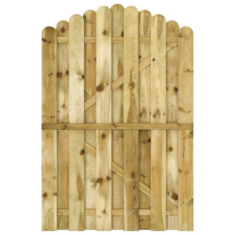 Foto van Vidaxl poort gebogen ontwerp 100x150 cm fsc geïmpregneerd grenenhout