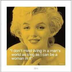 Foto van Pyramid marilyn monroe iquote mans world kunstdruk 40x40cm