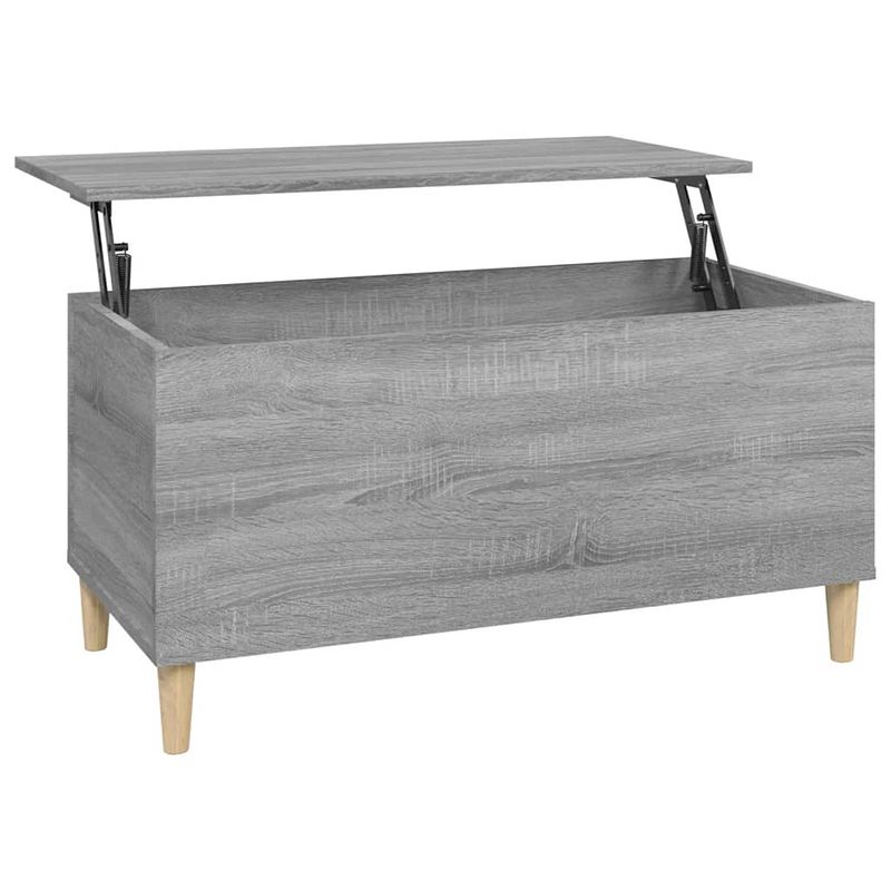 Foto van Vidaxl salontafel 90x44,5x45 cm bewerkt hout grijs sonoma eikenkleurig