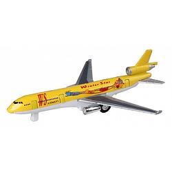 Foto van Goki metalen vliegtuig 19 cm geel