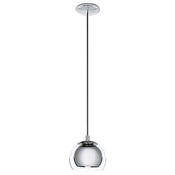 Foto van Eglo rocamar - hanglamp - 1 lichts - ø19cm - chroom - helder