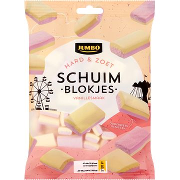 Foto van Jumbo schuimblokjes vanillesmaak 120g