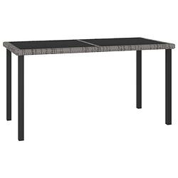 Foto van Vidaxl tuintafel 140x70x73 cm poly rattan grijs