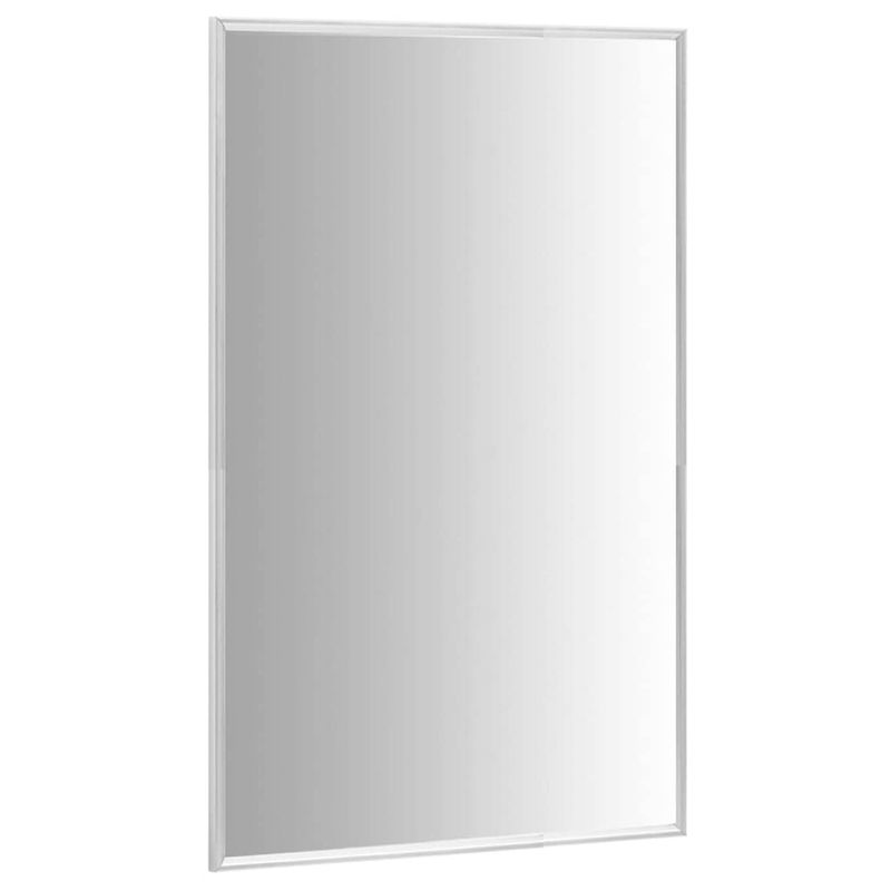 Foto van The living store minimalistische spiegel - glas/pvc - 80 x 60 cm - zilver