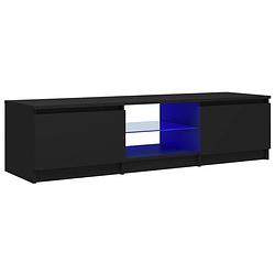 Foto van The living store tv-meubel s - tv-meubels - 140 x 40 x 35.5 cm - rgb led-verlichting