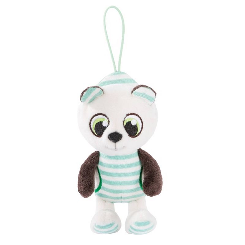 Foto van Nici knuffel met hanger panda pandalino 14 cm pluche zwart