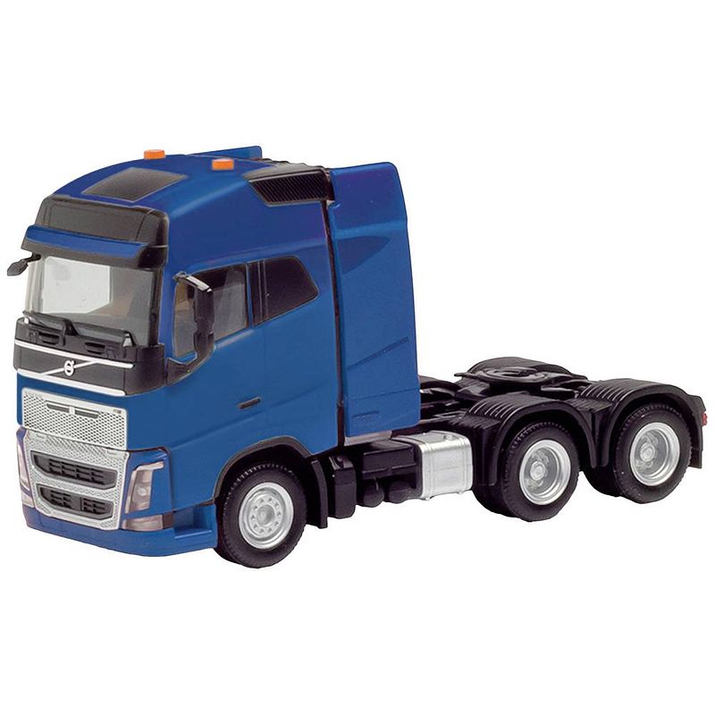 Foto van Herpa 312387-002 h0 vrachtwagen volvo fh gl. xl 6×4 trekker met zware lasttoren