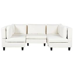 Foto van Beliani unstad - modulaire sofa-wit-polyester