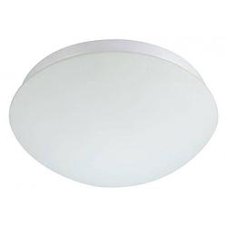 Foto van Led plafondlamp met bewegingssensor - 360° sensor - e27 fitting - opbouw - ovaal - mat wit - glas