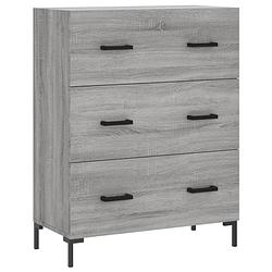 Foto van Vidaxl dressoir 69,5x34x90 cm bewerkt hout grijs sonoma eikenkleurig