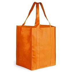 Foto van Boodschappen tas/shopper oranje 38 cm - boodschappentassen