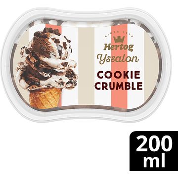 Foto van Hertog ijssalon mini cookie crumble 200ml bij jumbo