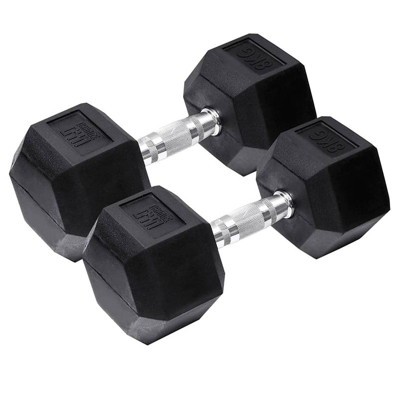 Foto van Orange gym - hex dumbbell - 8kg - set van 2