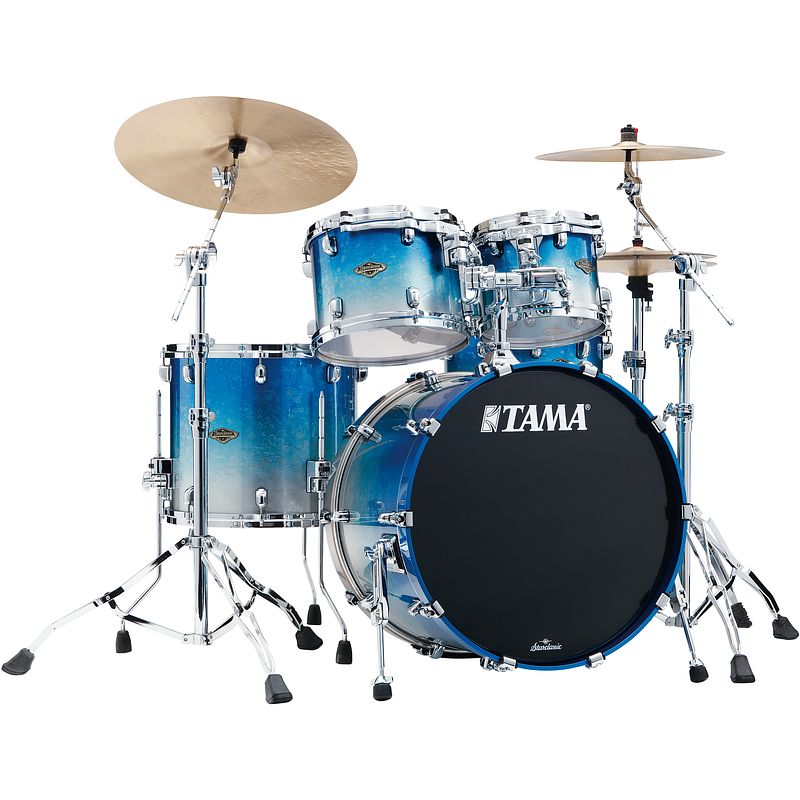 Foto van Tama wbs42s-mbi starclassic walnut/birch 4-delige ketelset molten blue ice