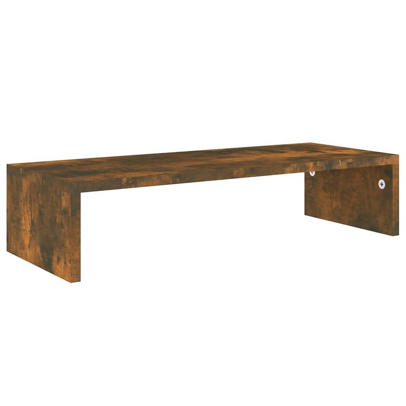 Foto van The living store monitorstandaard smoked oak 60x23.5x12 cm - duurzaam en praktisch