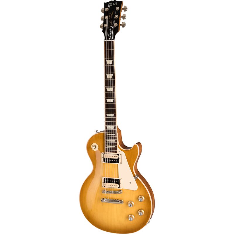 Foto van Gibson modern collection les paul classic honeyburst elektrische gitaar met koffer