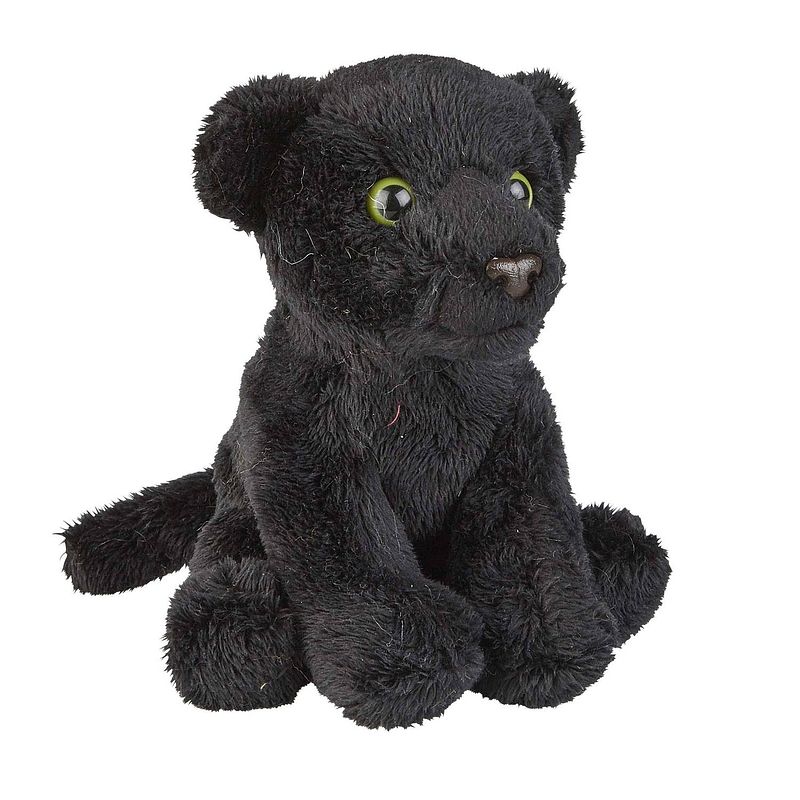 Foto van Pluche knuffel dieren zwarte panter 15 cm - knuffeldier