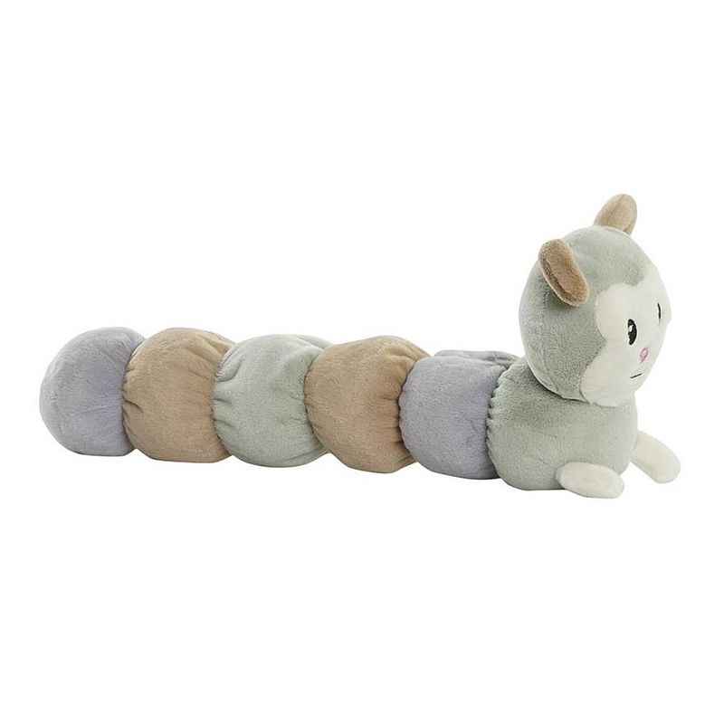 Foto van Rups knuffeldier van zachte pluche - 48 cm zittend - grijs kleuren mix - knuffeldier