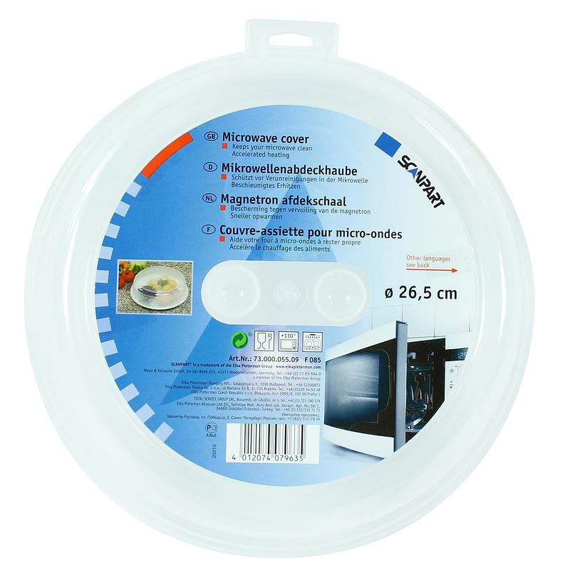 Foto van Scanpart afdekschaal magnetron 26,5cm magnetron accessoire transparant