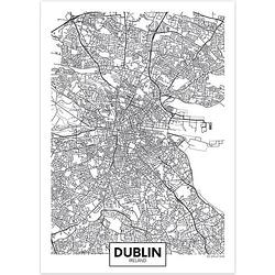 Foto van Canvas city map dublin 30x40cm