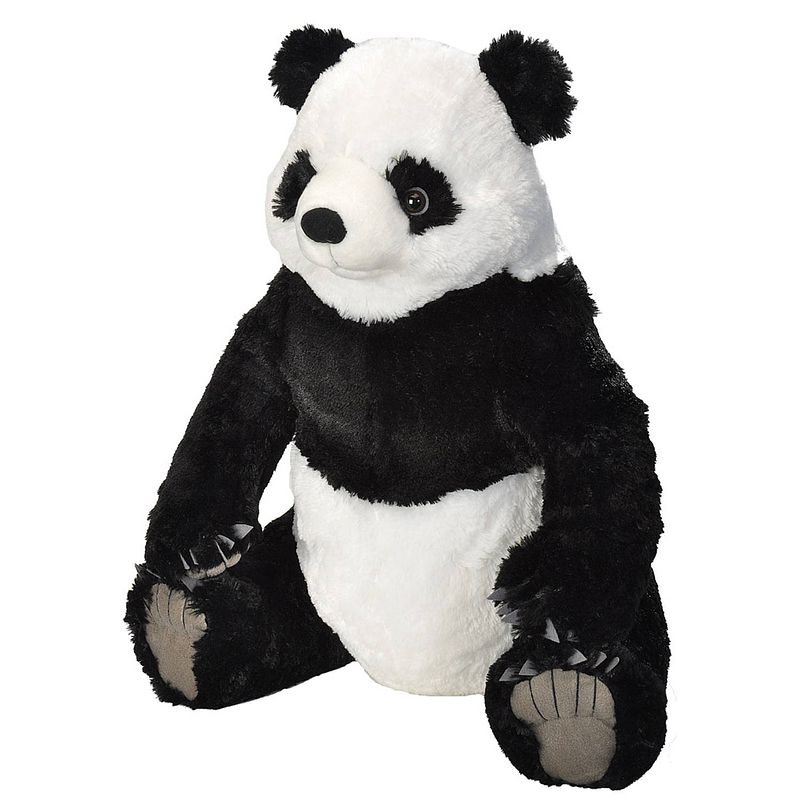 Foto van Wild republic knuffel panda junior 76 cm pluche zwart/wit