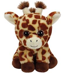 Foto van Ty beanie babies knuffel giraffe peaches - 15 cm