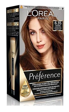 Foto van L'soréal paris preference 6.35 havana donkergoud mahonieblond