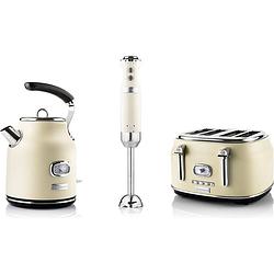 Foto van Westinghouse retro collections bundle - broodrooster, waterkoker en staafmixer - vanilla white