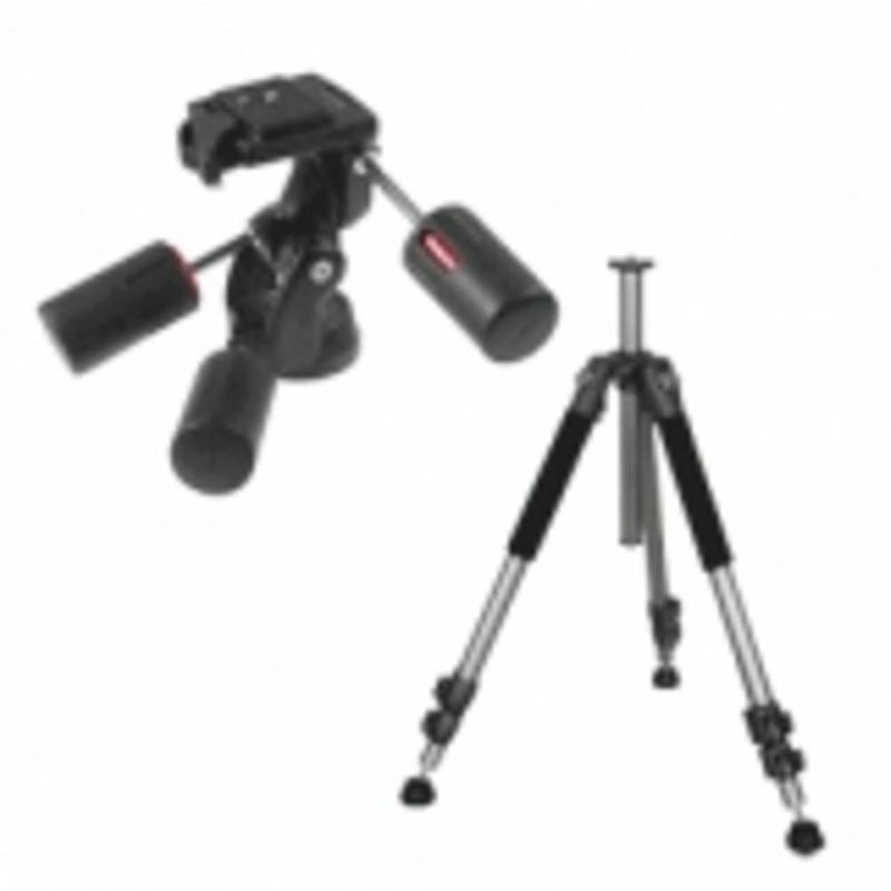 Foto van Walimex wal-6702 tripod 1/4 inch, 3/8 inch werkhoogte: 60 - 156 cm zwart incl. tas, 3d-panhead