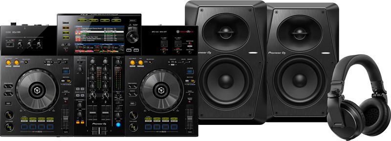 Foto van Pioneer dj xdj-rr + pioneer dj hdj-x5 zwart + pioneer vm50 (per paar)