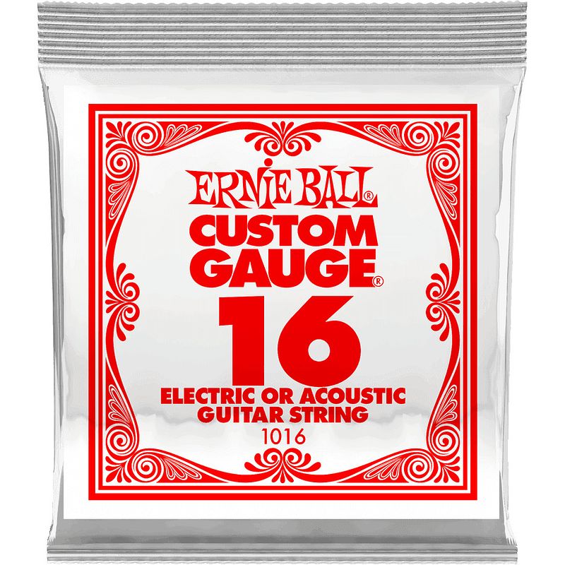 Foto van Ernie ball 1016 plain steel .016 losse gitaarsnaar