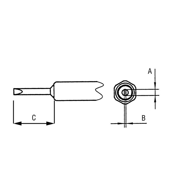 Foto van Weller nt h soldeerpunt beitelvorm grootte soldeerpunt 0.8 mm inhoud: 1 stuk(s)