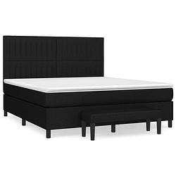 Foto van The living store bed ""zwart "" - boxspringbed - 203x180x118/128cm