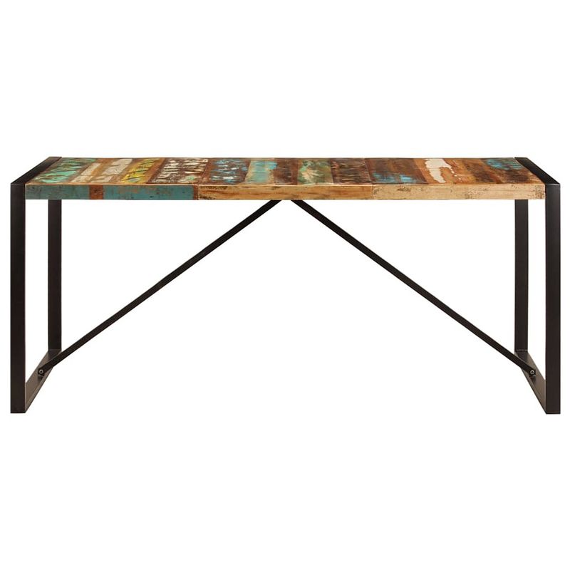 Foto van The living store eettafel rustieke stijl - gerecycled hout - 180x90x75 cm